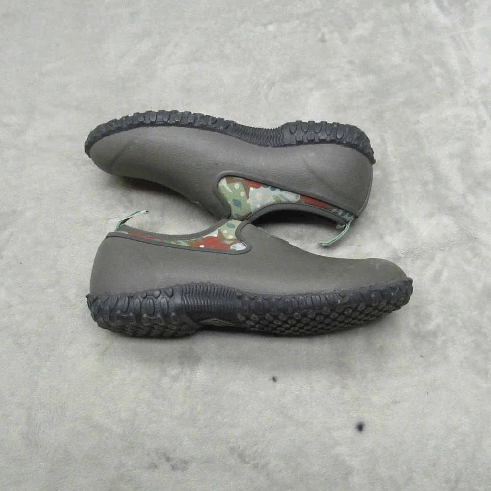 Muck Boot Garden Shoes Women 5 Gray‎ Floral Slip On Waterproof Outdoor